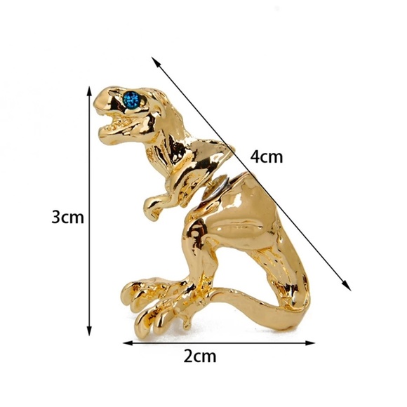 New Design 2 Pcs Punk Cool Dinosaur T-rex Earring - Picture 9 of 9